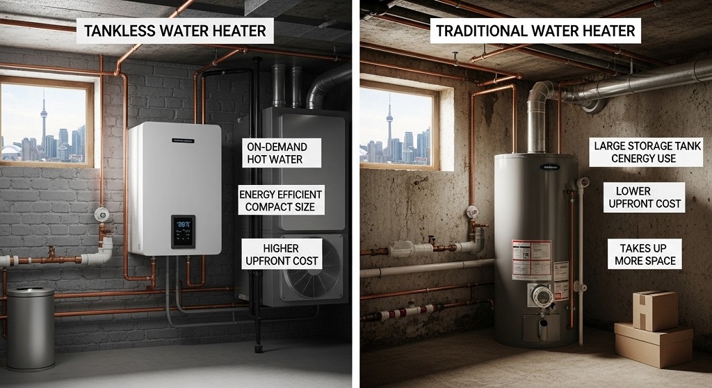 Can I install a tankless water heater in my older Toronto home