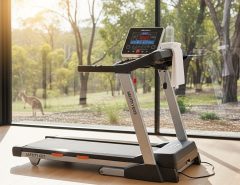 Home treadmill setup in Australian living room