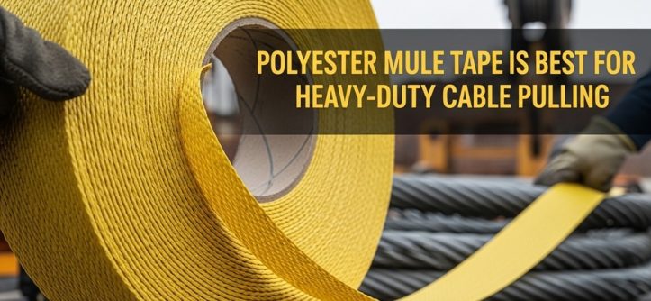 Polyester mule tape used for underground cable pulling inside conduit