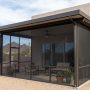 Modern outdoor room enclosure in Phoenix Arizona backyard