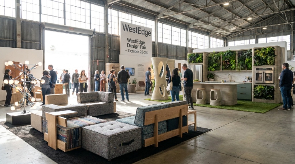 Modern furniture and home design displays at WestEdge Design Fair 2026