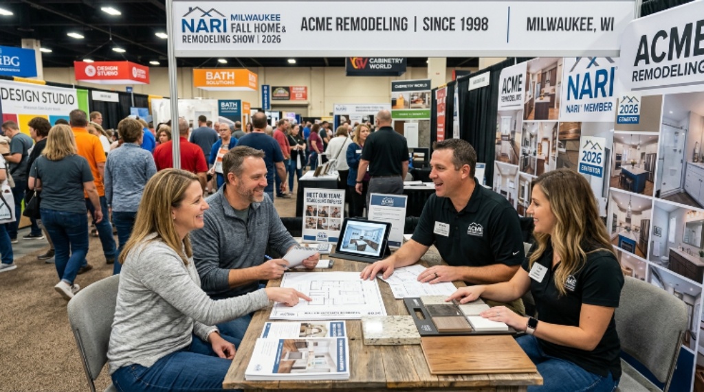 Professional remodeling contractors meeting with Milwaukee homeowners at the NARI Fall Home and Remodeling Show 2026
