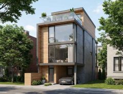 Custom home design for small lots with vertical layout
