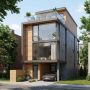 Custom home design for small lots with vertical layout