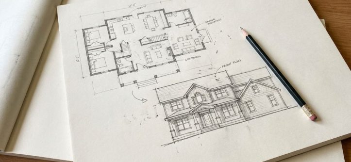 Custom home design process timeline with eight stages