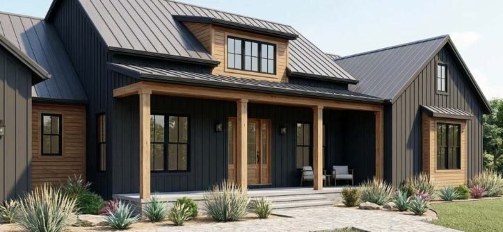 Custom home design trends showing indoor outdoor living space